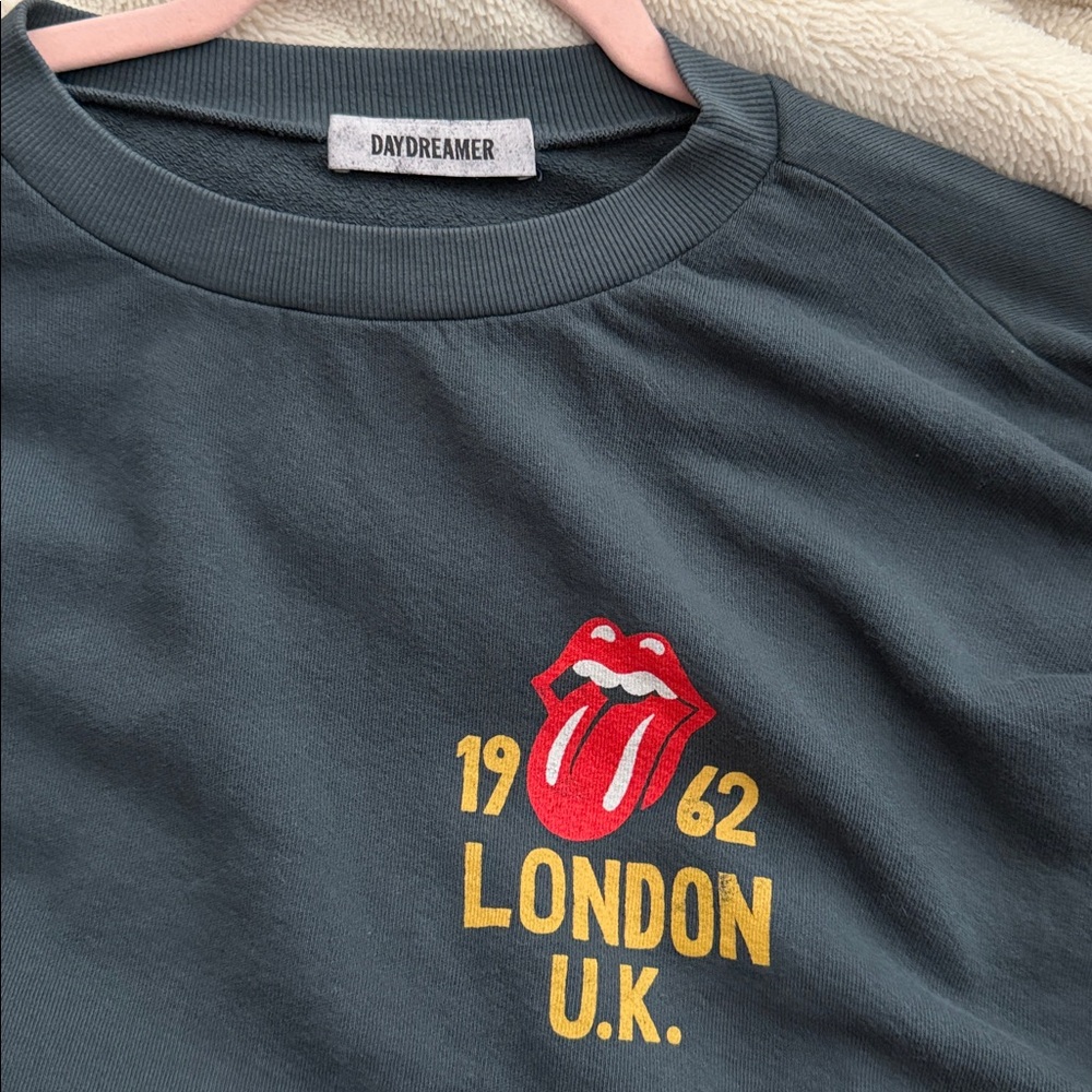 Free People/DAYDREAMER Rolling Stones UK Crewneck👅🎸🤘🏽 - Picture 8 of 9